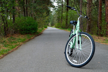 Green Bike on trail