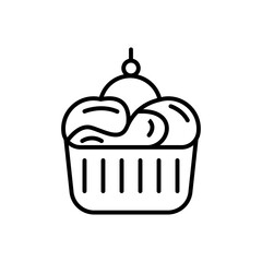 muffin icon line style vector