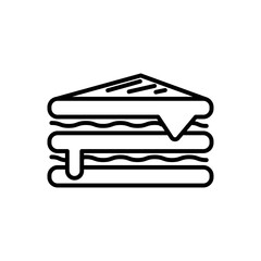 Sandwich icon line style vector 