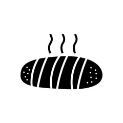 Bread icon solid style vector for your web, mobile app logo UI design