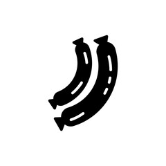 sausages icon solid style vector for your web, mobile app logo UI design