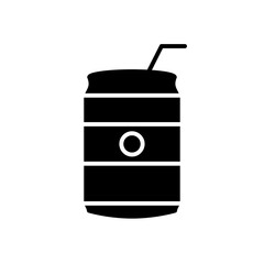 soda icon solid style vector for your web, mobile app logo UI design