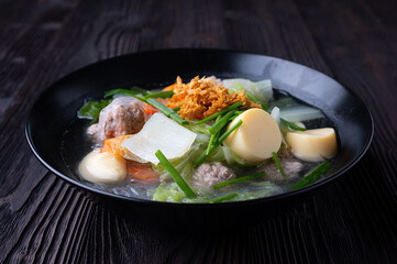 Clear Soup with Ivy Gourd, Tofu and Minced Pork