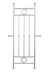 Stainless steel railing isolated on white background