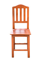 Wooden chair isolated on white background