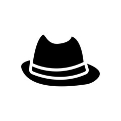 Fedora icon solid style vector