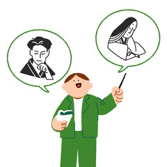 Lecturer teaching Japanese