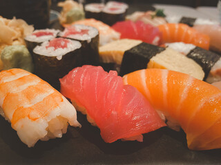 Assorted japanese sushi