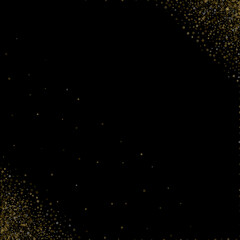 Gold Glitter Stars. Luxury Shiny Confetti.