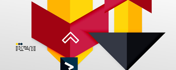 Shiny color triangles and geometric shapes vector abstract background