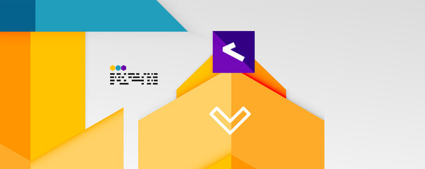 Shiny color triangles and geometric shapes vector abstract background