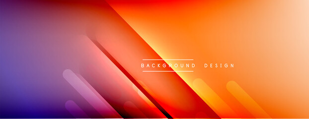 Dynamic lines abstract background. 3D shadow effects and fluid gradients. Modern overlapping forms