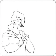 self-isolate, home quarantine, Written in Indian language Hindi. for Covid-19, Coronavirus epidemic