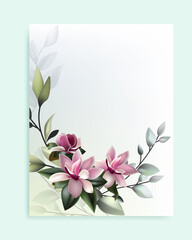 beautiful flora framing with copy space
