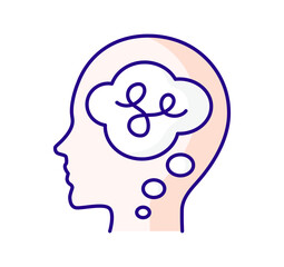 color icon, confused thoughts in my head