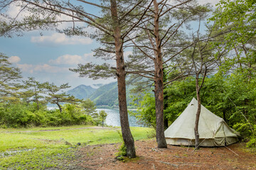 初夏の森でキャンプ　Camping in the early summer forest 