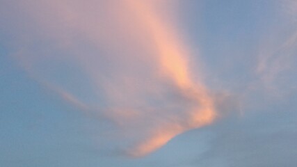 blue sky with aurora clouds plain sky little clouds