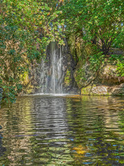 Fototapeta na wymiar Waterfall at John Oldham Park