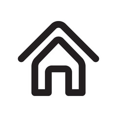 home icon outline style sign simple design vector