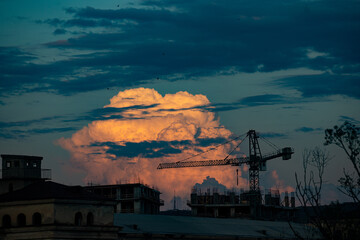 Clouds in sky of Tbilisi
