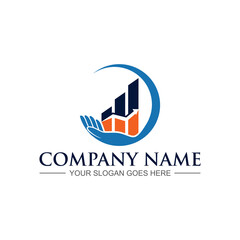 financial logo , chart logo vector