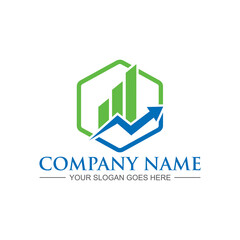 financial logo , chart logo vector