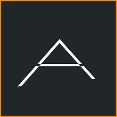 unique A letter logo design vector illustration