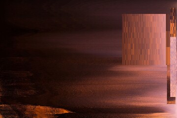 Modern background with dead pixel and bug, glitch and error signal. Optical distortion, overlapping geometric. It can be used for web design, printed products and visualization of music.
