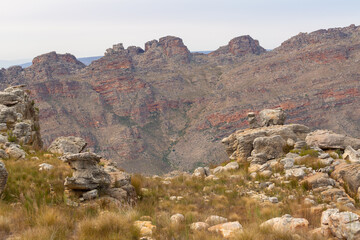 The stony landscape of the northern Cedarberg close to Clanwilliam in the Western Cape of South Africa