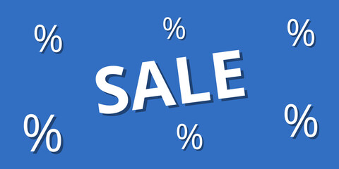 Blue color sale banner