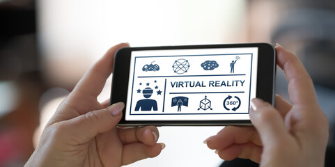 Virtual reality concept on a smartphone