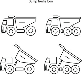 Dump truck icon isolated on white background from construction collection. Dump truck icon trendy and modern Dump truck symbol for logo, web, app, UI. Dump truck icon simple sign. dump truck icons set