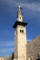 Fototapeta na wymiar Damascus Umayyad Mosque is one of the oldest mosques in the world. While it was a Christian basilica, it was converted into a mosque in 635. Damascus, Syria