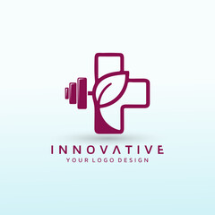 Medical and Pharmaceutical fitness template logo design