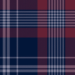 Fototapeta na wymiar Plaid pattern vector in navy blue, pink, purple. Seamless dark large tartan check for scarf, flannel shirt, blanket, duvet cover, other modern spring autumn winter everyday fashion textile print.