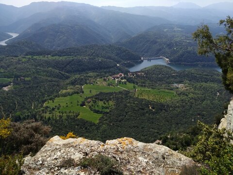 fondo, fondo escritorio, v&eacute;rtigo, tavertet, Barcelona, monta&ntilde;a, altura, paisaje, impresionante, abismo, contemplar, pantano de sau, azul, cielo, tierra, creaci&oacute;n, perfecto, ma&ntilde;ana, d&iacute;a, excursi&oacute;n, esp