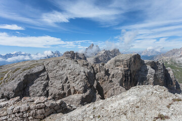 Landscapes from the top of the Croda Fiscalina mount, in Dolomites