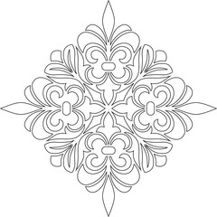 Cross for coloring. Suitable for decoration. Doodles Sketch - 434872620
