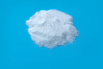 ORS or oral rehydration salt on blue background.