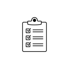 Clipboard line icon. Checklist sign symbol for web site and app design.