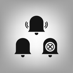 Bell icon for the interface of applications, games.
