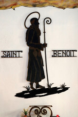 Saint Benedict wrote the Rule in 516 for monks living communally under the authority of an abbot. Antibes. France.