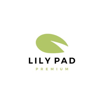 lily pad logo vector icon illustration