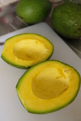 Fresh sliced avocado.
