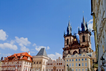 beautiful scene in old town , prague in Czech Republic