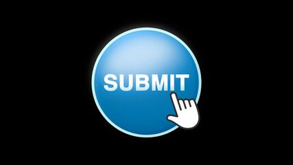 Submit Text Button Click on Black Background