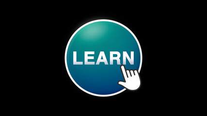 Learn Button Click on Black Background