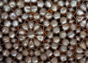 Incrustation with mother-of-pearl inlay on the in oriental style