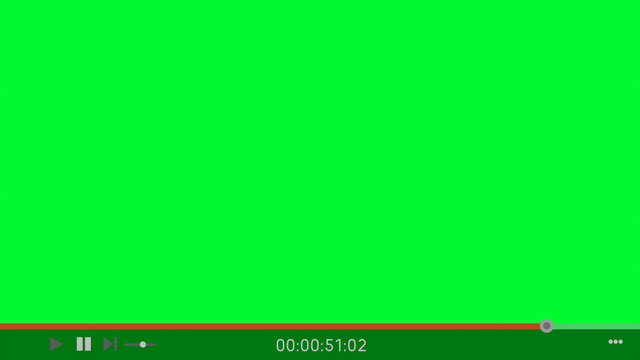Green Screen Video Player Click and Play with One Minute TImecode Animation
