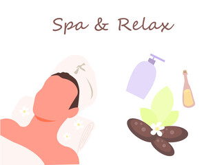 woman taking foam bath at home vector